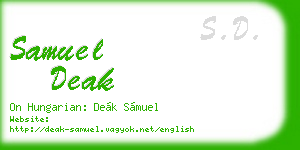 samuel deak business card