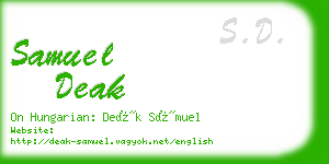 samuel deak business card